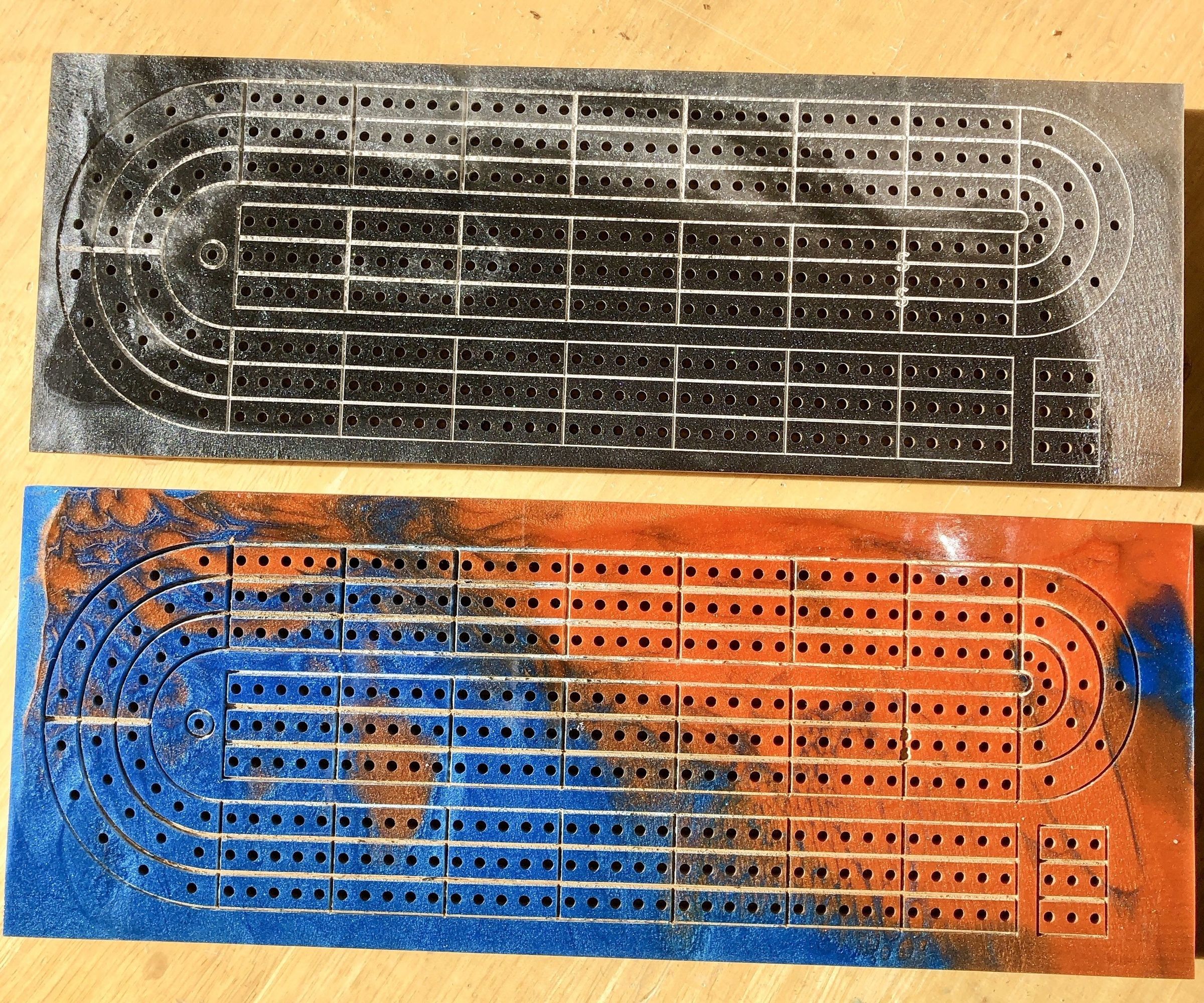 CNC Epoxy Cribbage Board