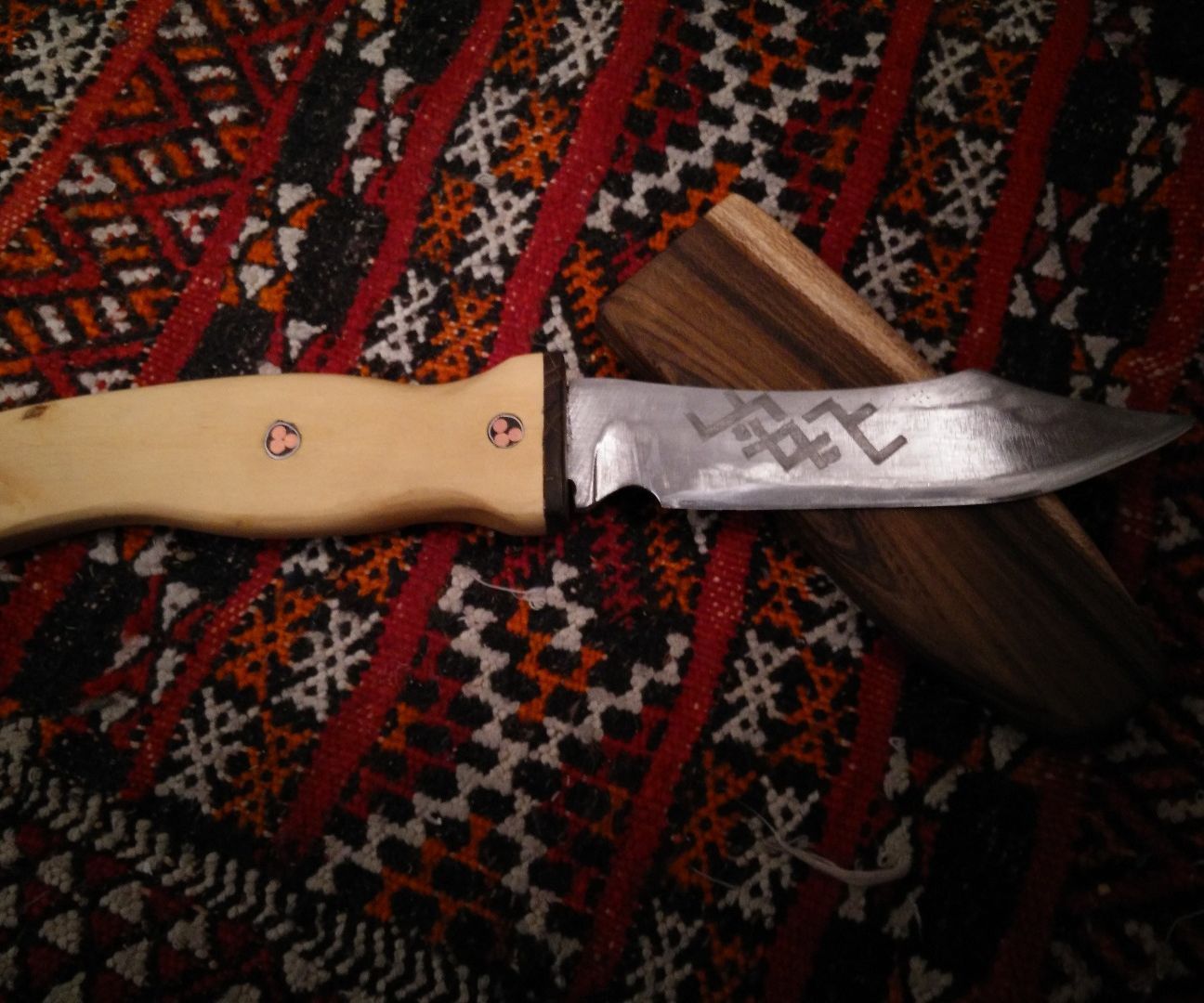 Knife and Wood Sheath