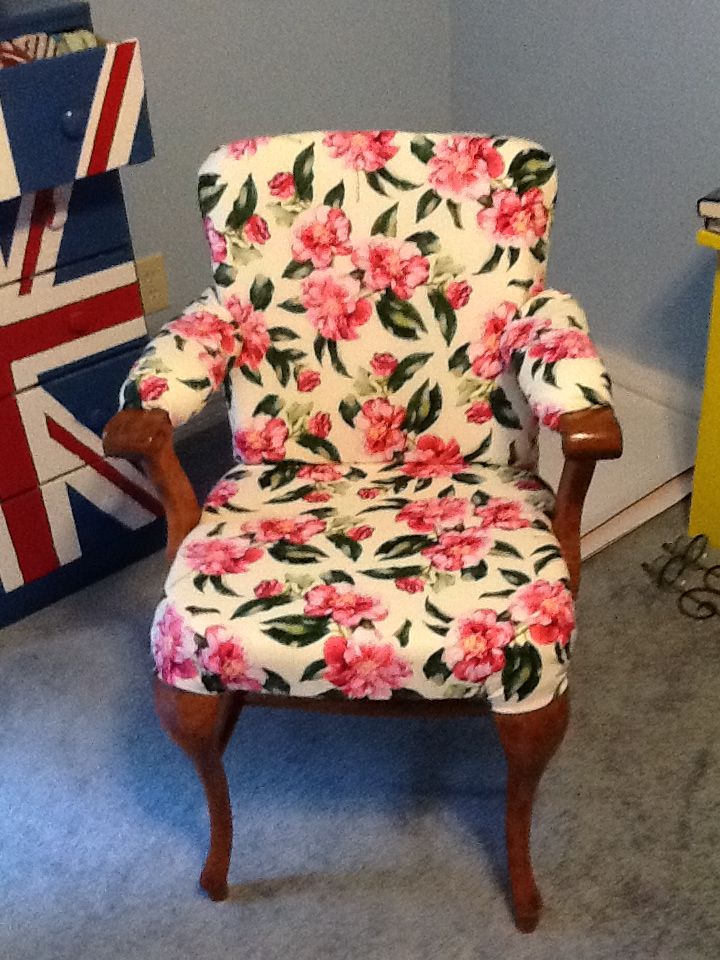 Vintage Chair to Vintage Flair (Upholstering a Wooden Chair)