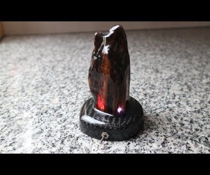 DIY Color Change Led, Wood, Epoxy Resin, Carbon Desk Lamp
