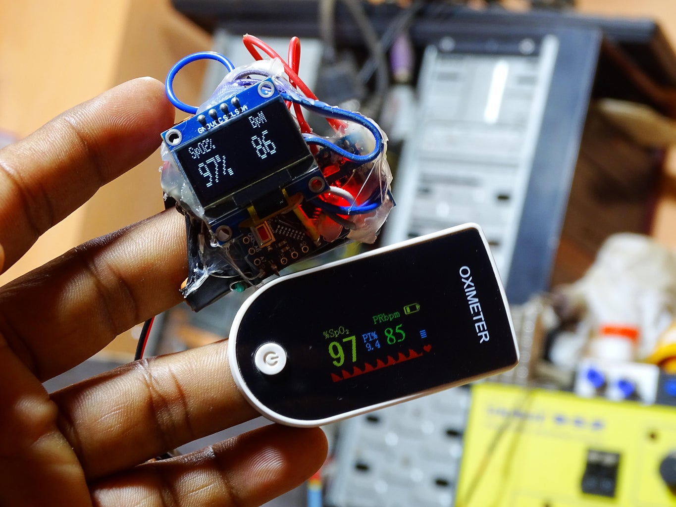 DIY Pulse Oximeter : 7 Steps (with Pictures) Circuit Diagram