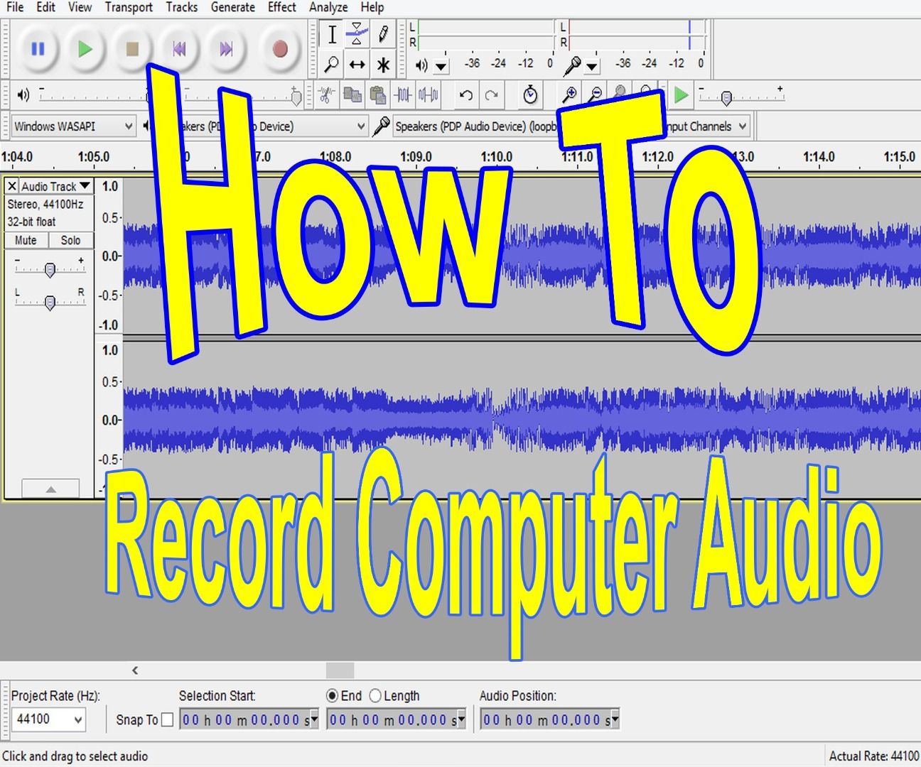 Record Computer Audio (for FREE!)