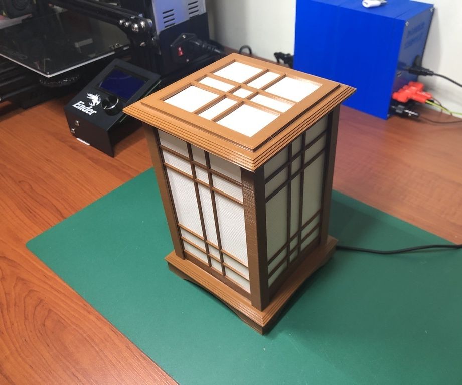 3D Printed Japanese Lamp With Animated Lighting : 3 Steps