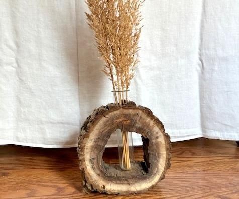 Hollow Log Decorative Vase