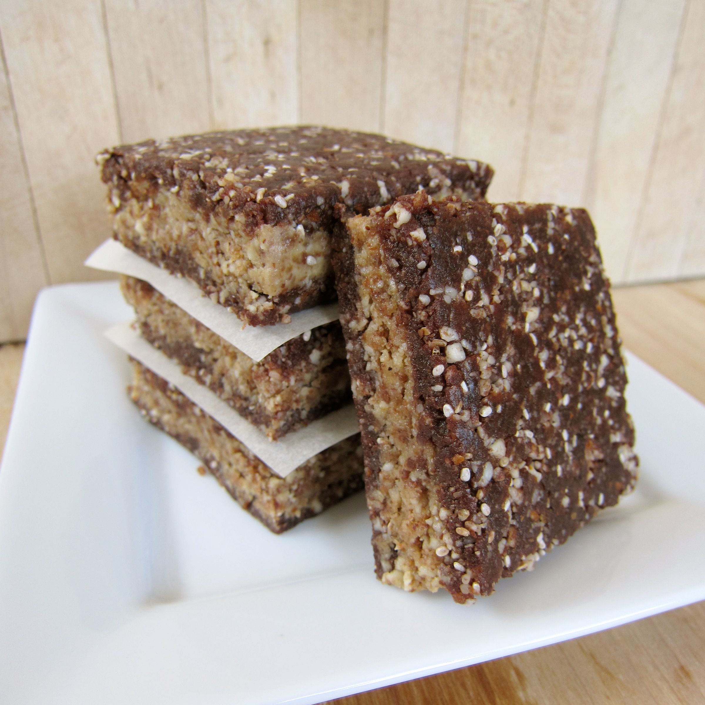 Raw Chocolate Peanut Butter Brownies
