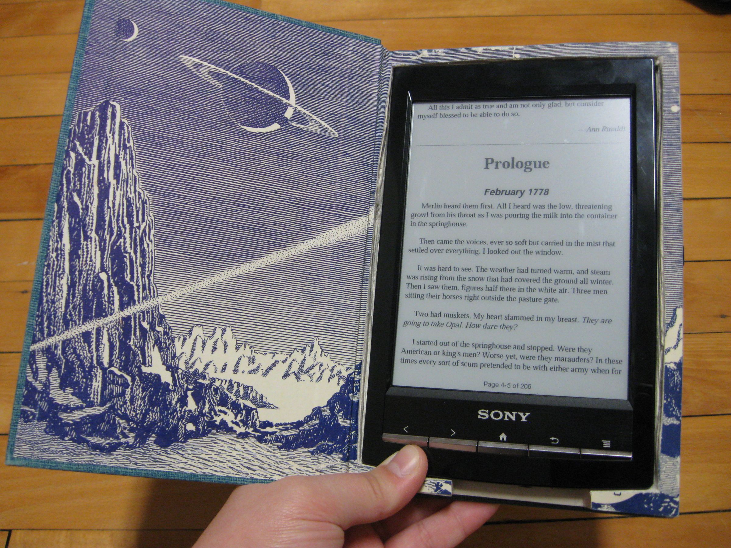 EReader Hollow Book Case With Stylus Storage