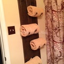 DIY Shutter Towel Rack