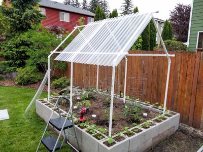 How I Built Durable Raised Garden Beds With Protective Canopies : 4 ...