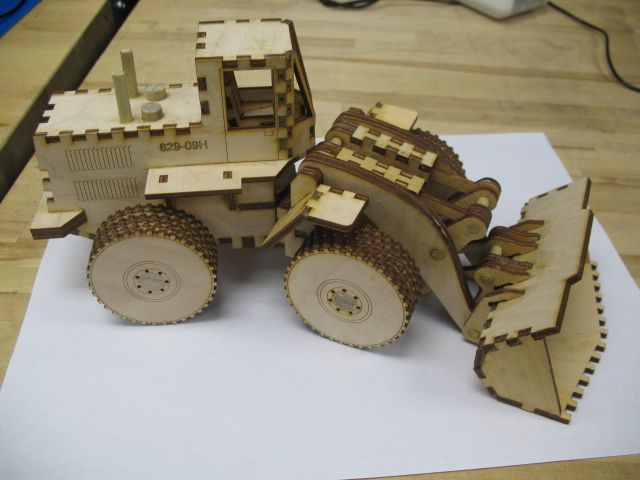 Laser Cut Front End Loader Toy
