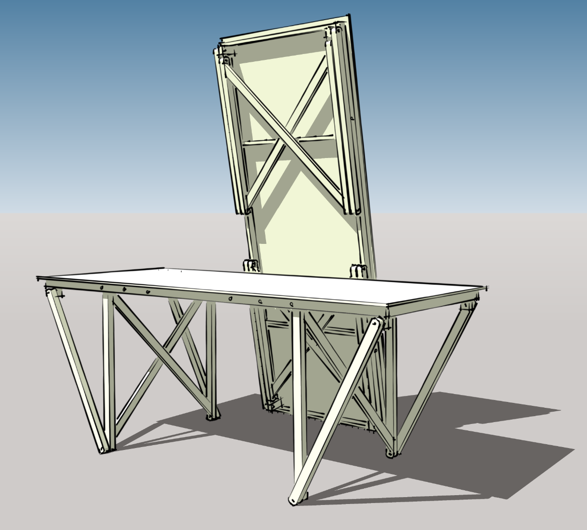 A Folding and Steady Work Bench