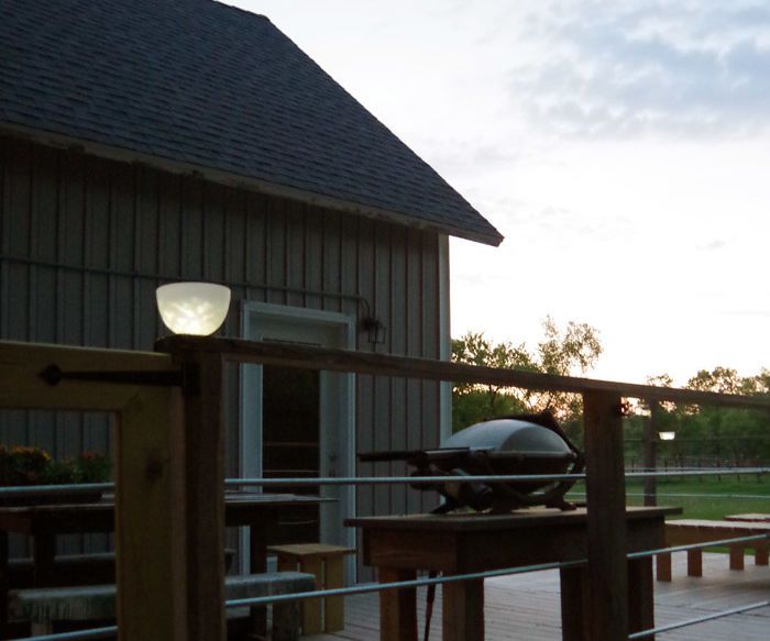 Post Solar Lights Using Glass Chandelier Bowls and Dollar Store Lights!