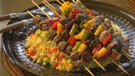 Bison and Vegetable Kabobs