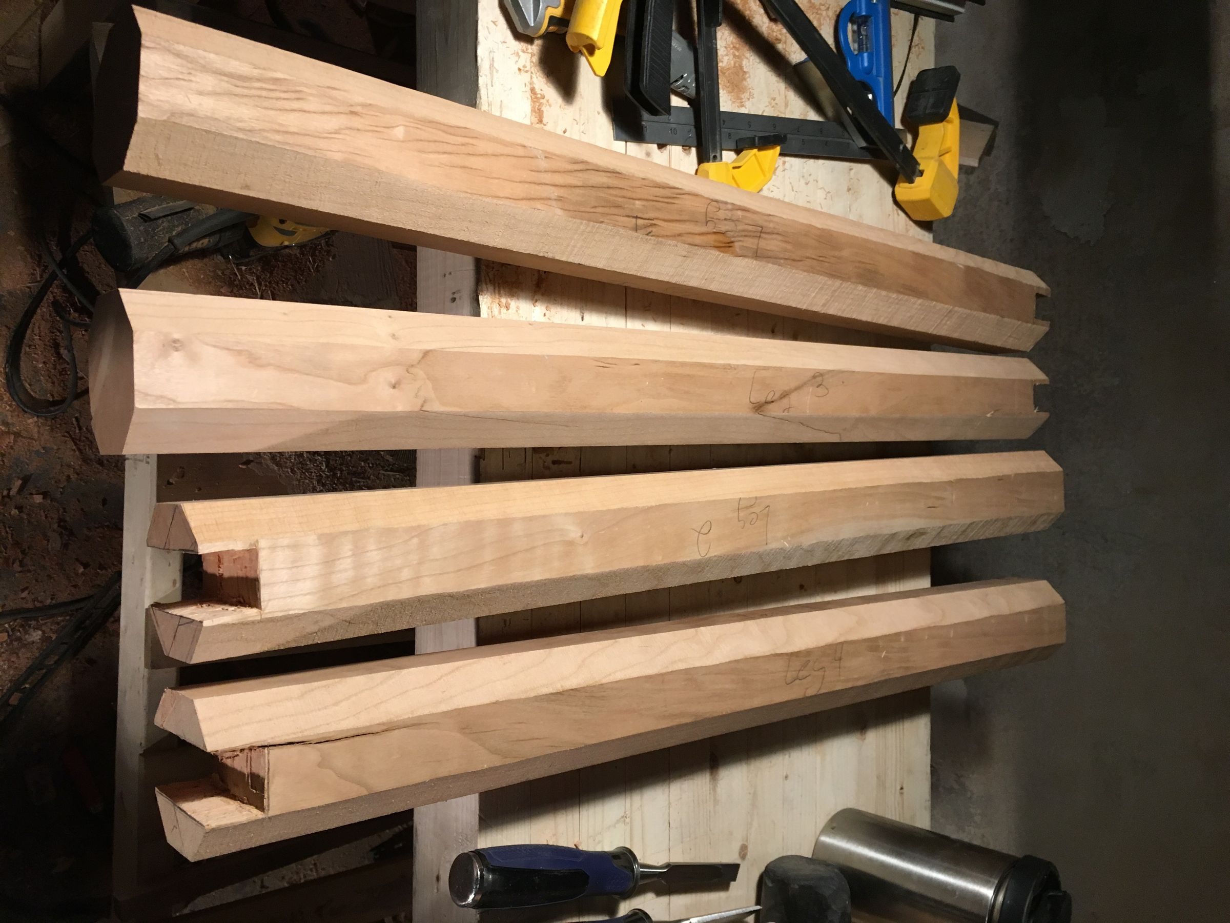 Live Edge Black Walnut and Cherry Hayrake Dining Room Table : 11 Steps ...