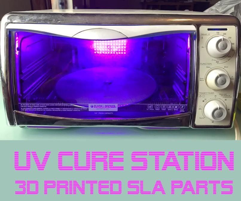 UV Cure Station for 3D Printed SLA Parts