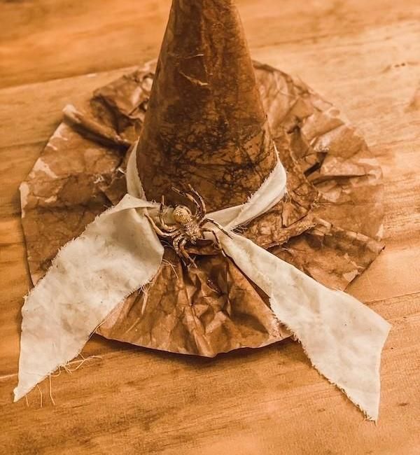 Witch Hat Out of Paper Bag