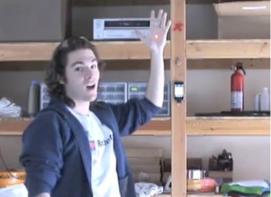 Laser-control IPod by Waving Hands