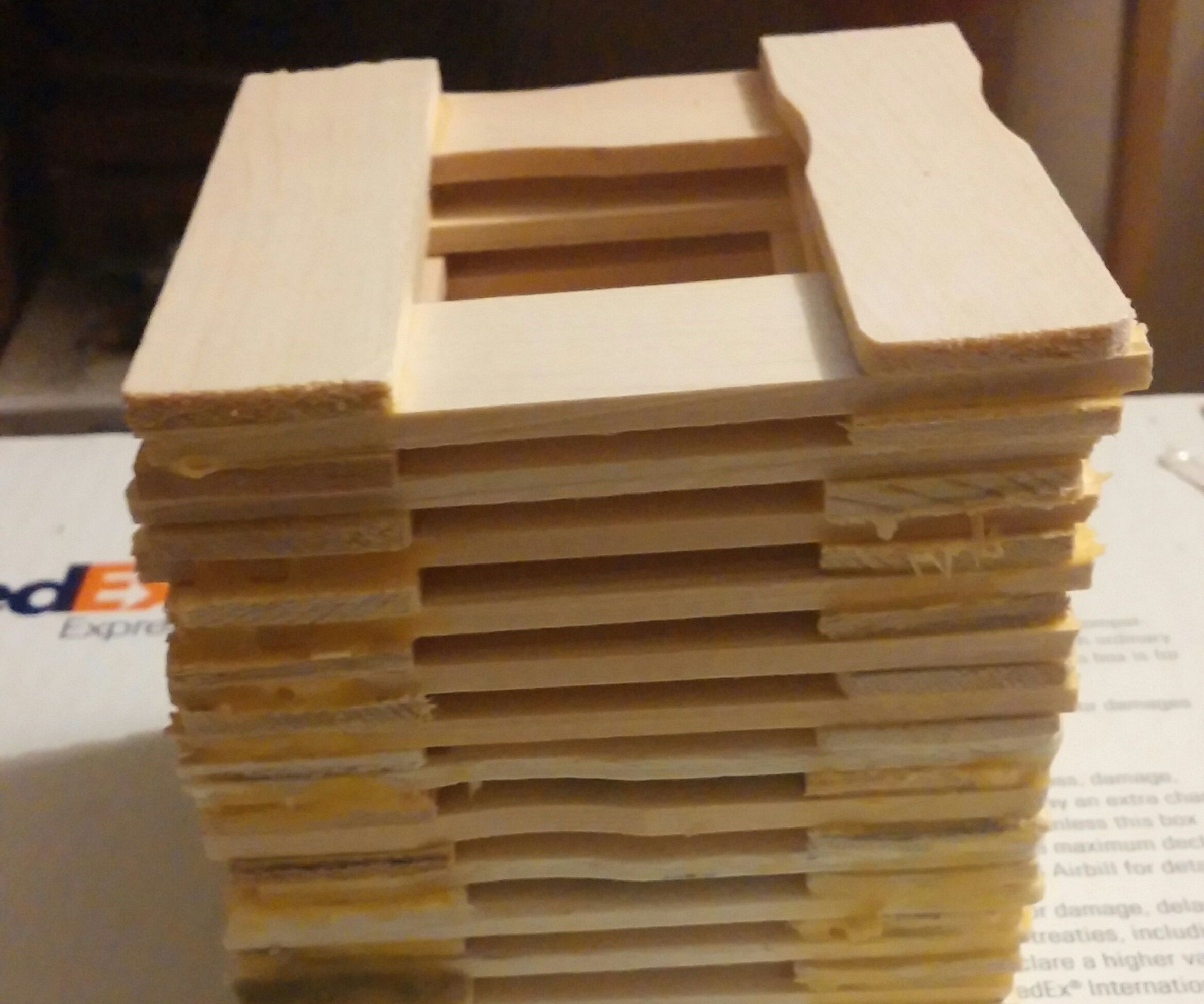 Small Box Made From Gallon Wood Paint Stirrers