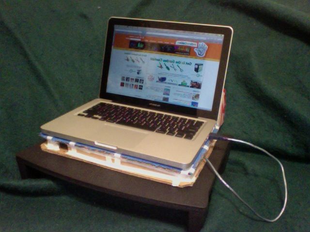 USB Powered Cardboard Laptop Cooling Tray