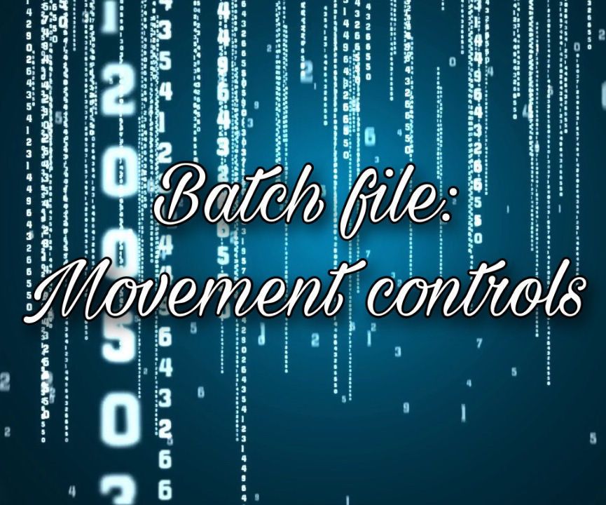 Batch File: Movement Controls 