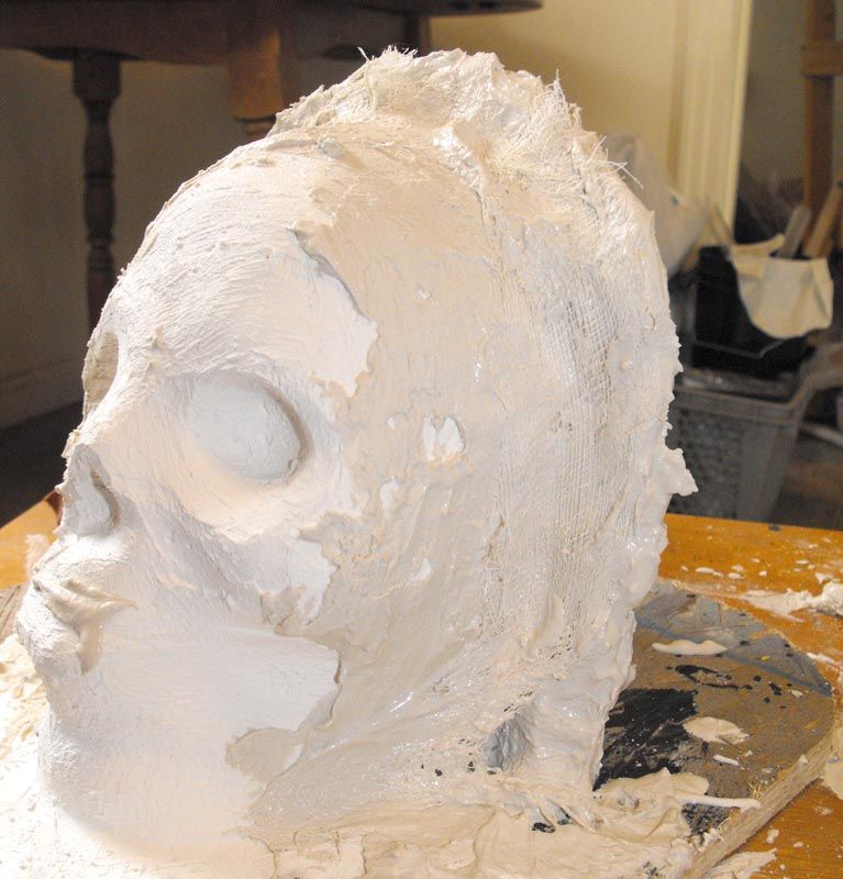 Plaster Molds and Foam Skulls