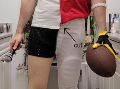 Cut Slits in the White T-Shirt