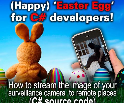 DIY camera streaming tutorial for the Easter Holiday: How to stream the image of your surveillance camera to remote places (C# source code)