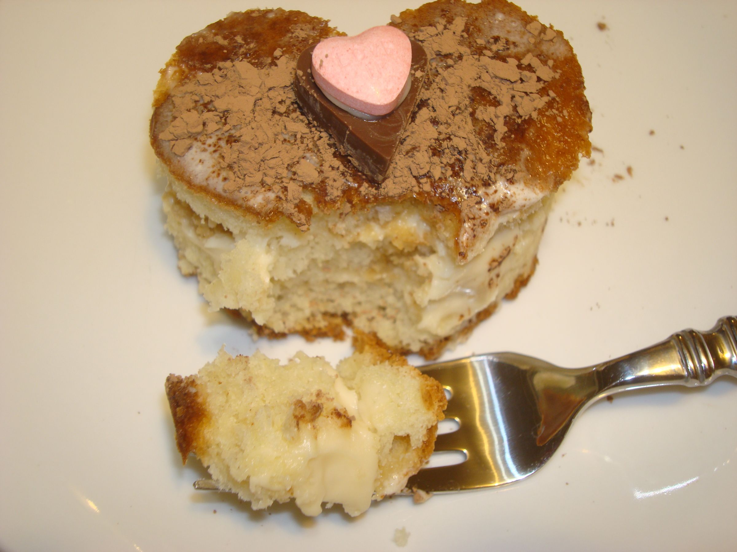 Heart Shaped Tiramisu Cake
