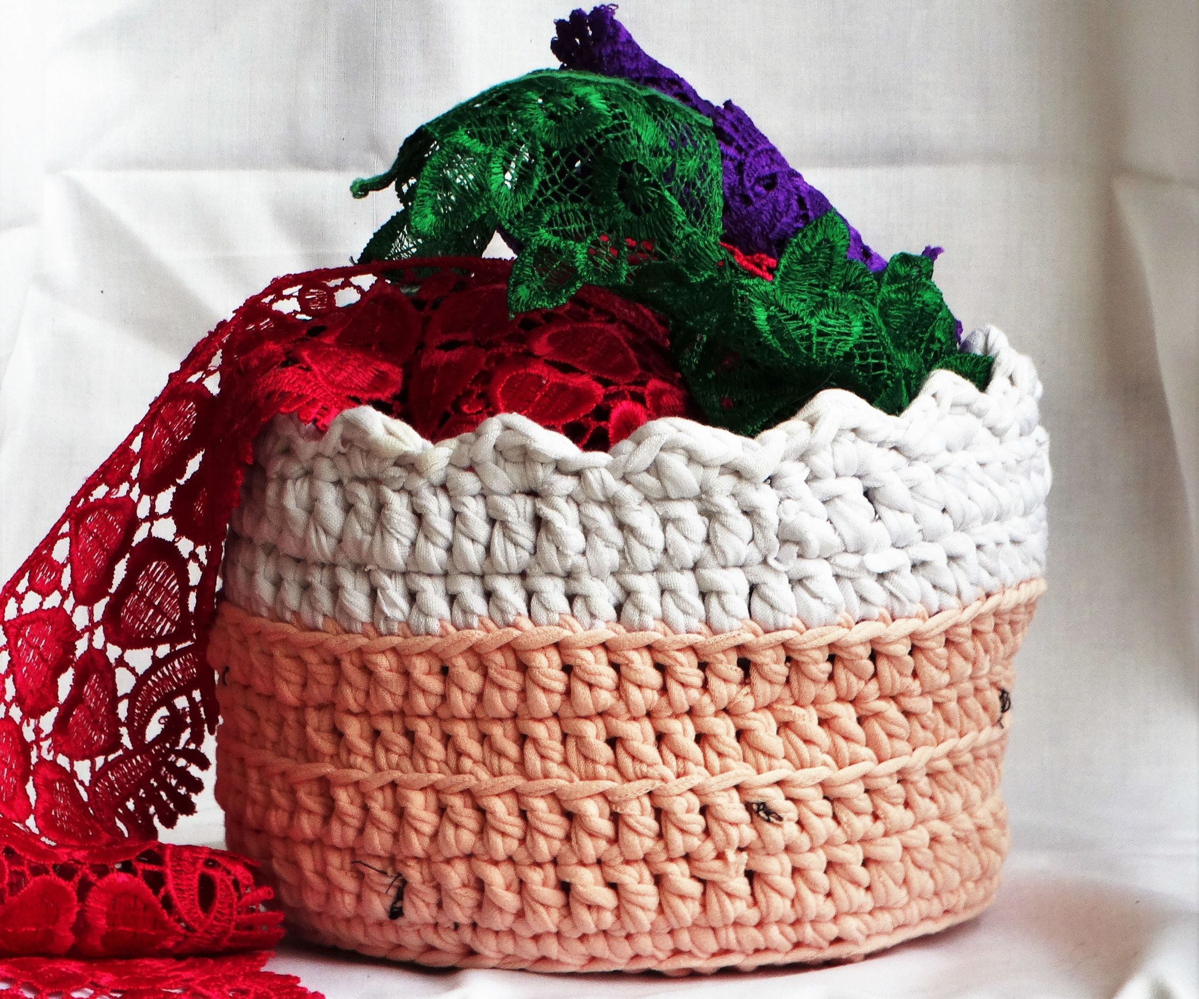 Old T-shirt to New Crochet Bowl