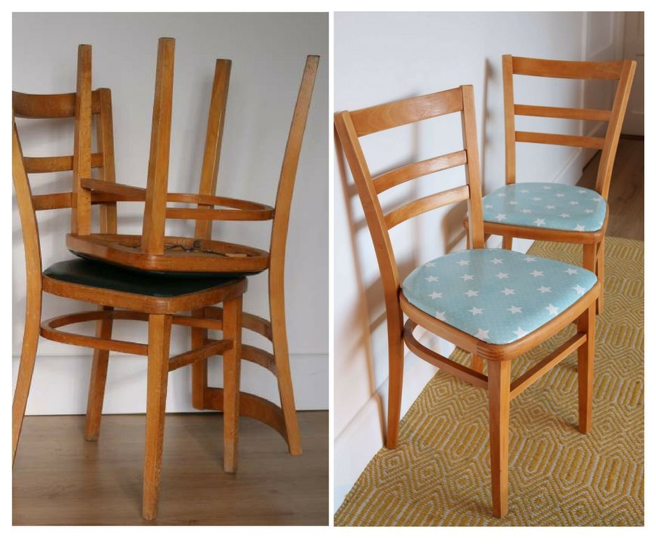 Dining Chair Makeover DIY Upholstered Chairs 4 Steps Instructables