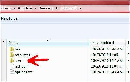 Minecraft Saves Folder