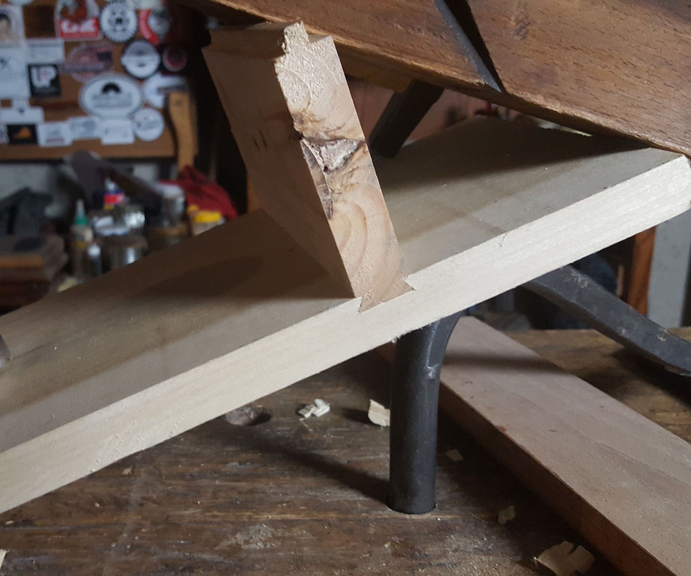 Sliding Dovetail With Hand Tools.