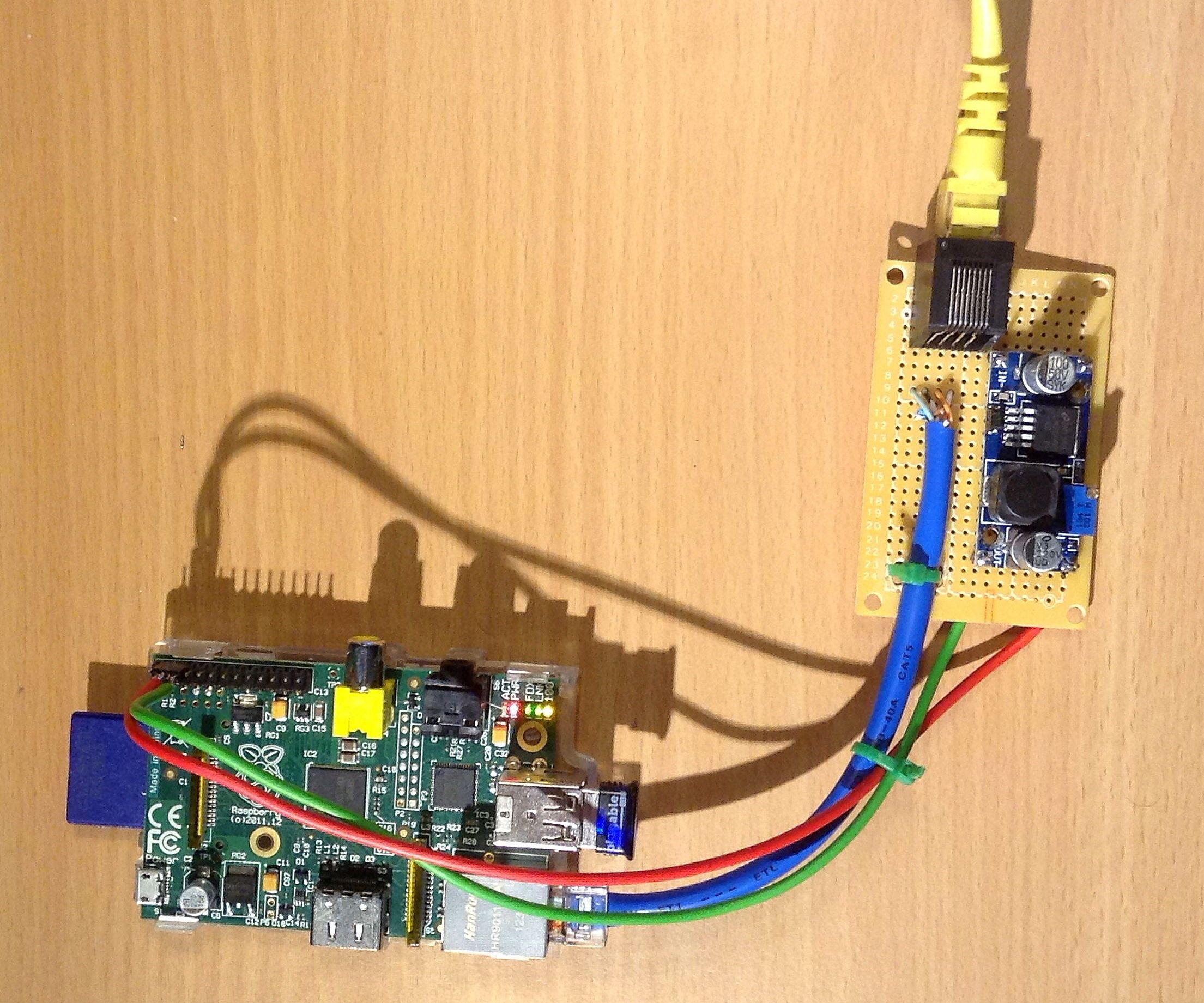 PiPoE - Powering a Raspberry Pi Over Ethernet