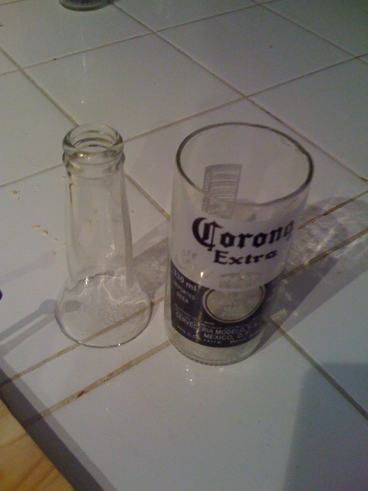 Making Corona Drinking Glasses Out of Bottles