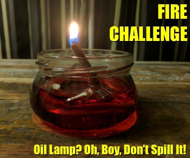 Oil Lamp? Oh, Boy! Don't Spill It!