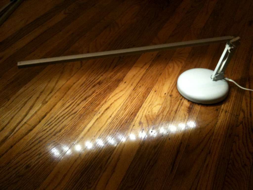 LEDBERG (ikea) easy desk lamp conversion