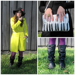 Upcycled Piano Virtuoso Clutch