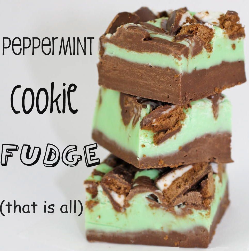 Peppermint Cookie Fudge