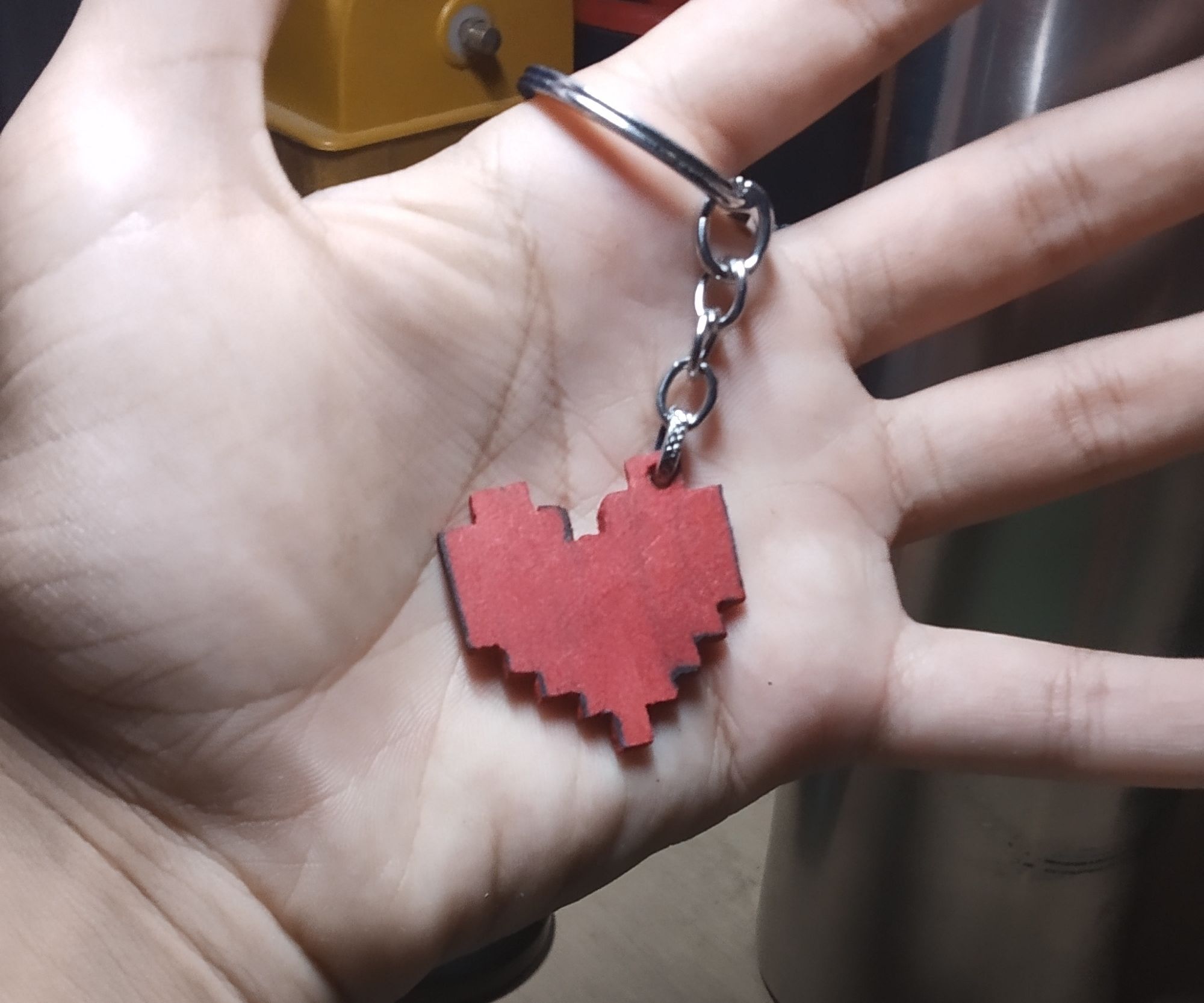 Scrap Wood Undertale Heart Keychain!