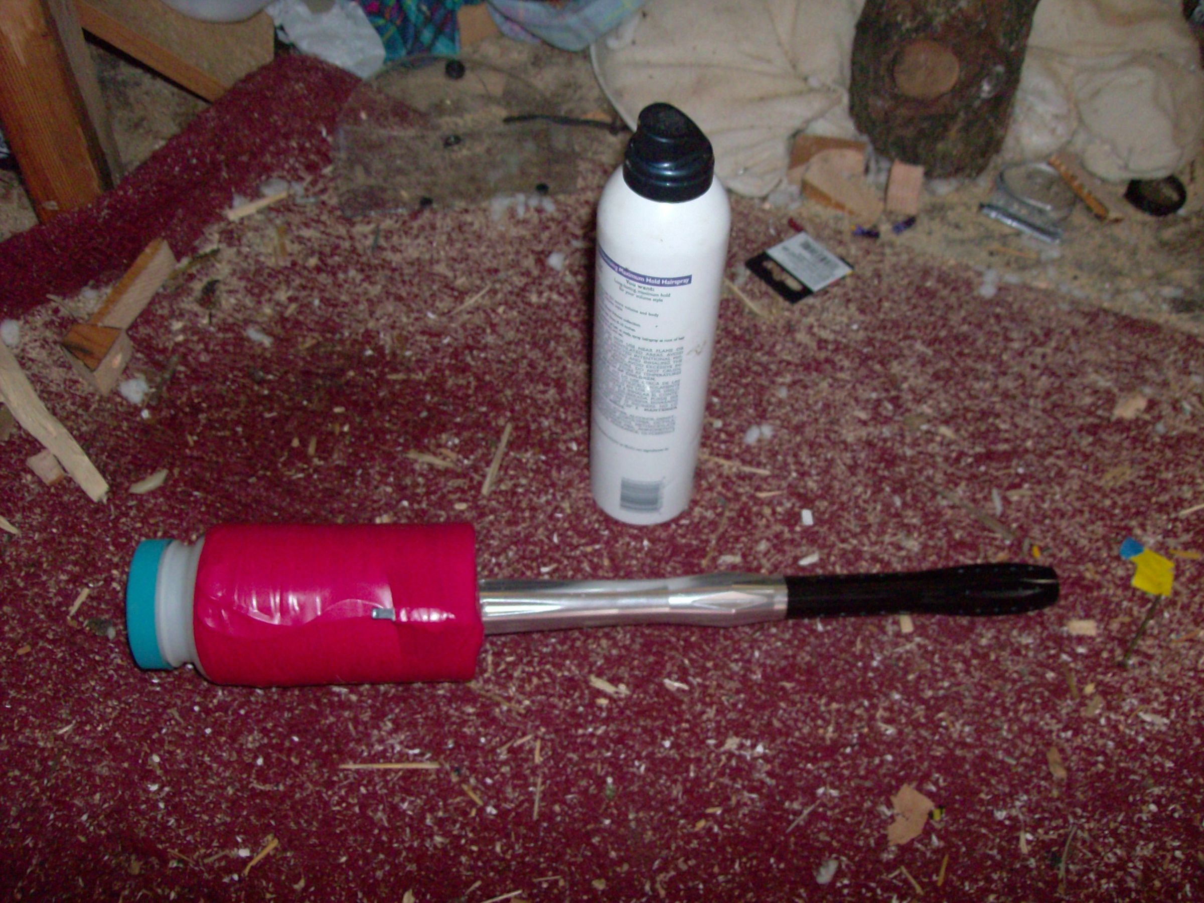 Aerosol powered paintball gun