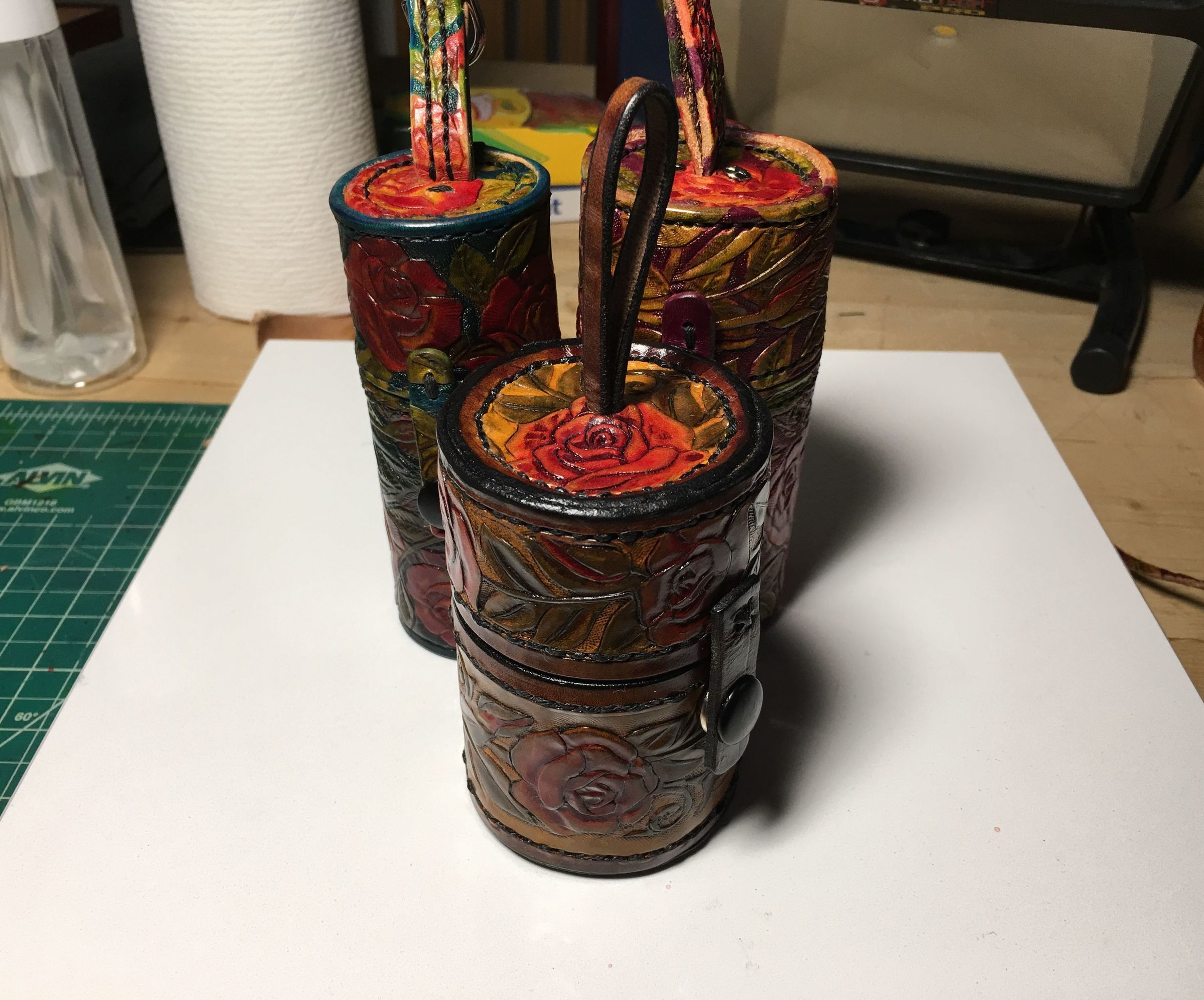 Leather lens cases