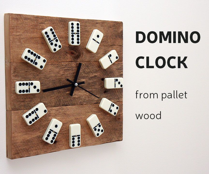 DIY: Domino Clock From Pallet Wood