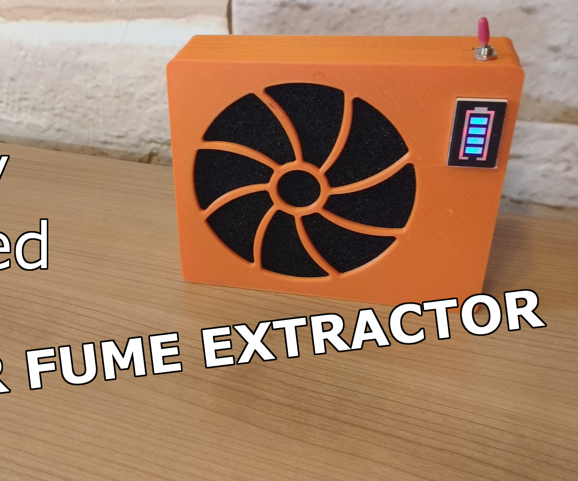 DIY Battery Powered Solder Fume Extractor