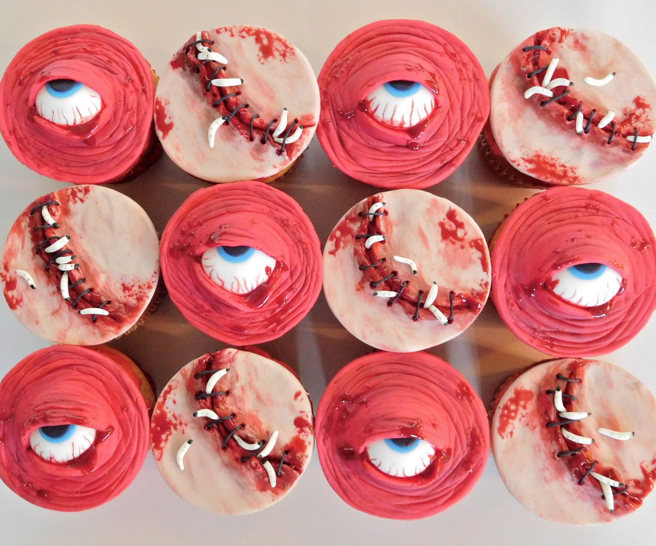Flesh Wound & Eyeball Cupcake Toppers