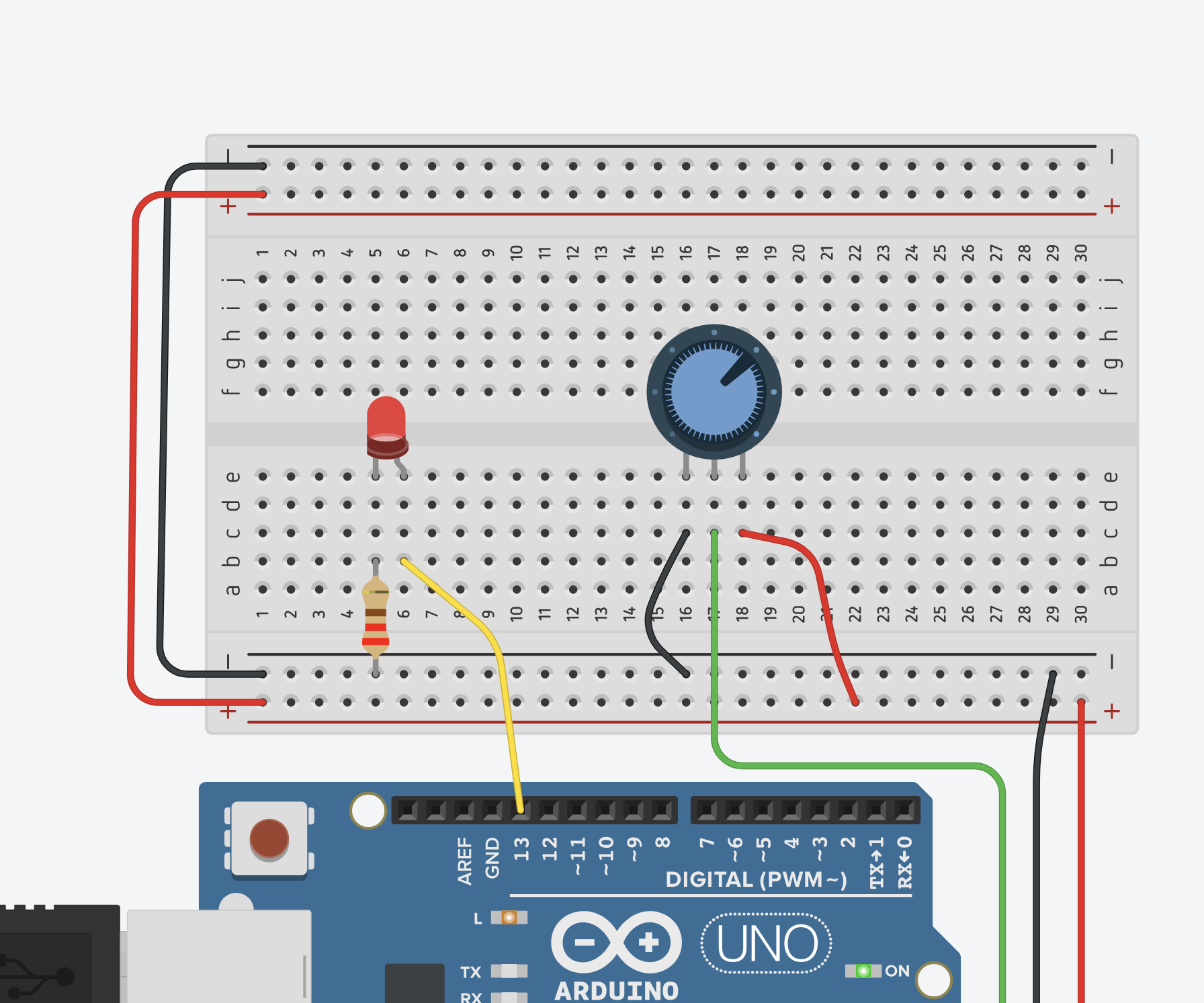 Read a Potentiometer With Arduino's Analog Input : 6 Steps Pictures) - Instructables