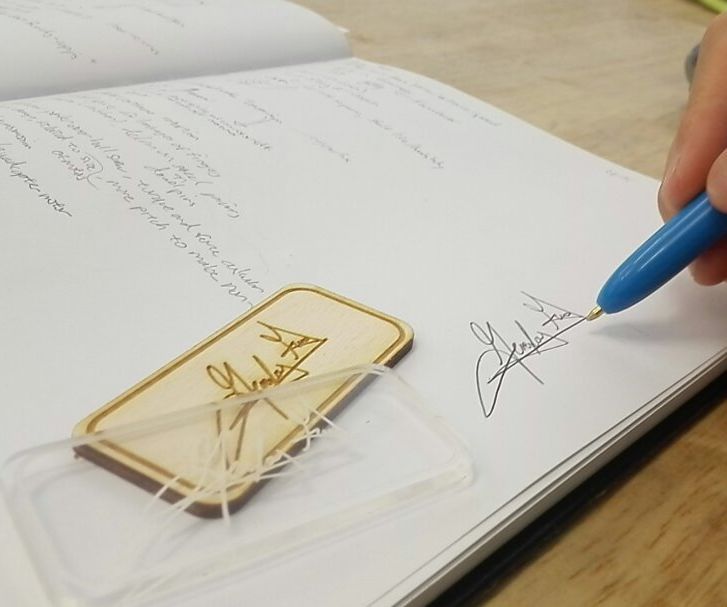 Laser Cut Signature Placard