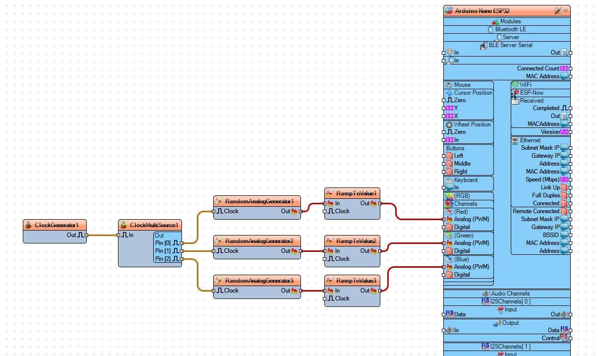 In Visuino Connect Components