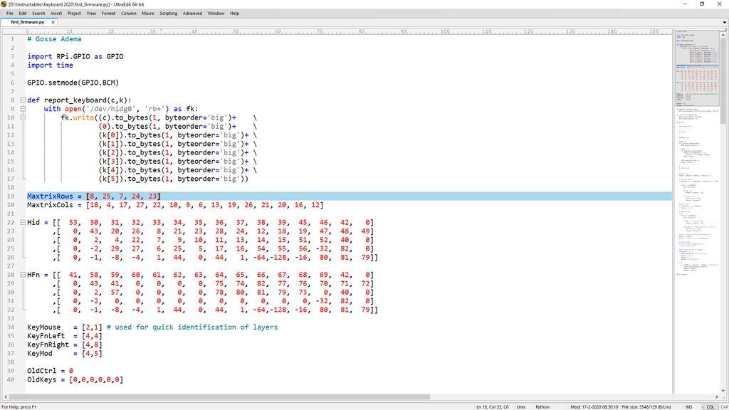 First Keyboard Firmware