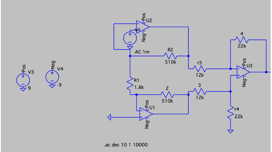Create LTspice Schematic of Instrumentation Amplifier