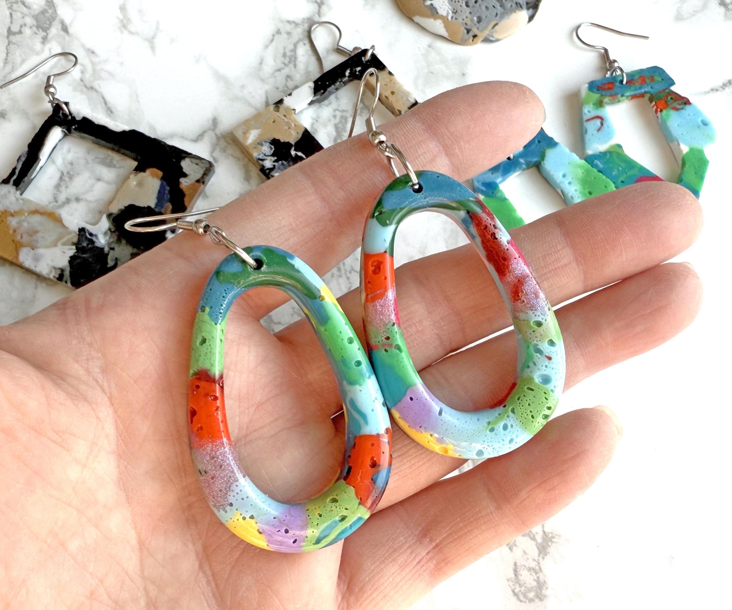 Melted Filament Scraps Earrings
