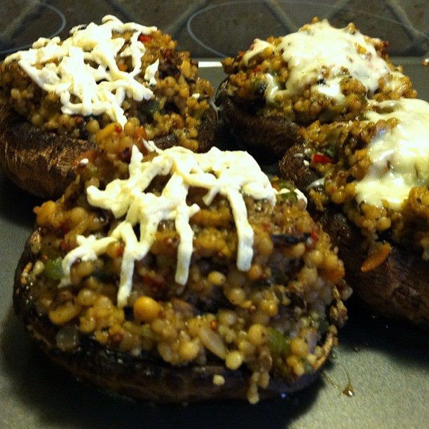 Couscous Stuffed Portabello Mushrooms